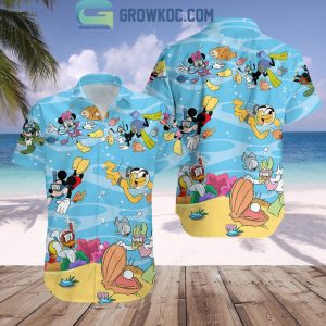 Walt Disney Mickey Pluto Minnie Donal Duck Hawaiian Shirt