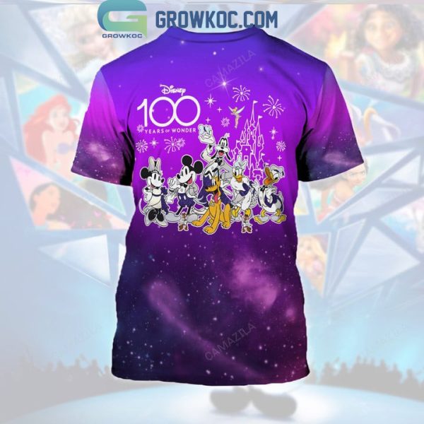 Walt Disney World 100 Years Of Wonder Pink Design T Shirt
