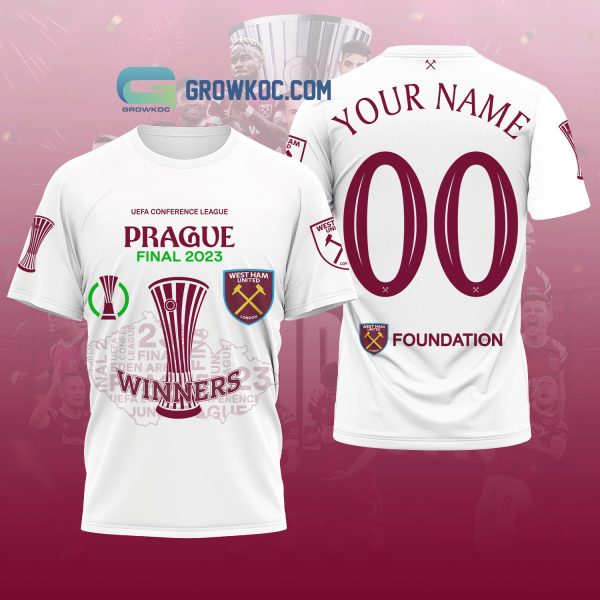 West Ham United UEFA Conference League Winners Final 2023 Personalized White Design Hoodie T Shirt