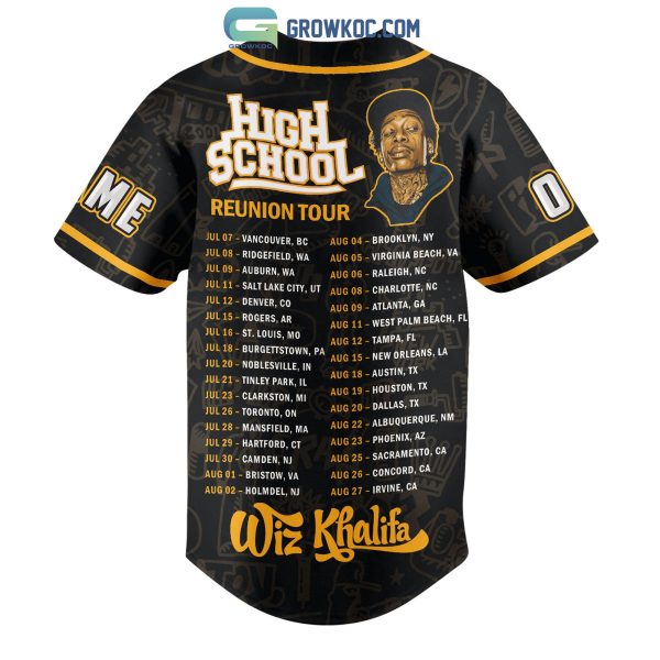 Wiz Khalifa High School Reunion Tour Personalized Baseball Jersey