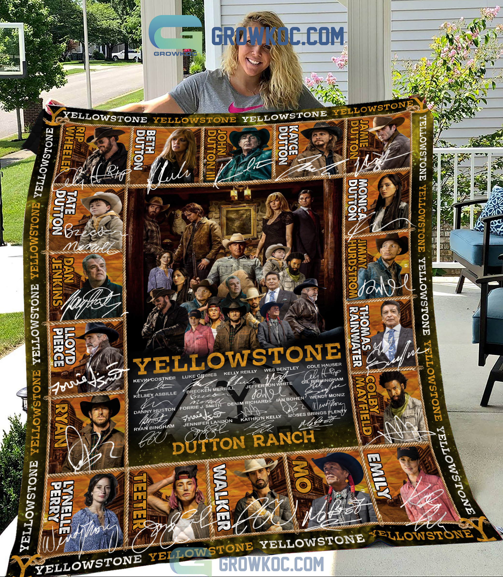 Yellowstone Dutton Ranch TV Series Fleece Blanket Quilt