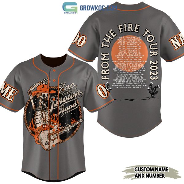 Zac Brown Band From The Fire Tour 2023 Personalized Baseball Jersey