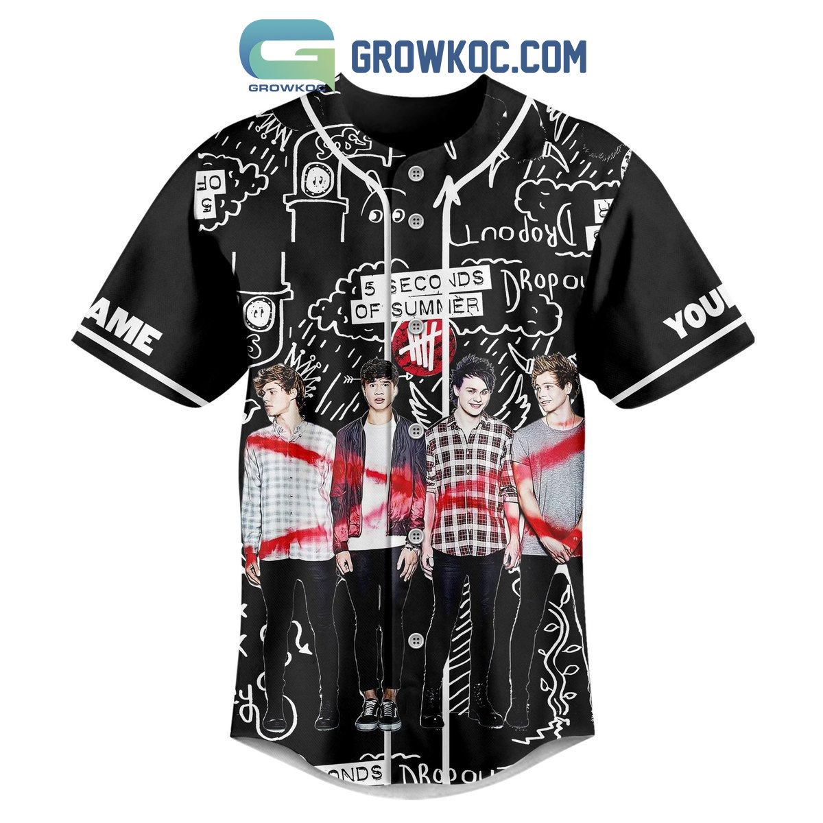 5 Seconds Of Summer I'll Tell You What I Like Personalized Baseball Jersey