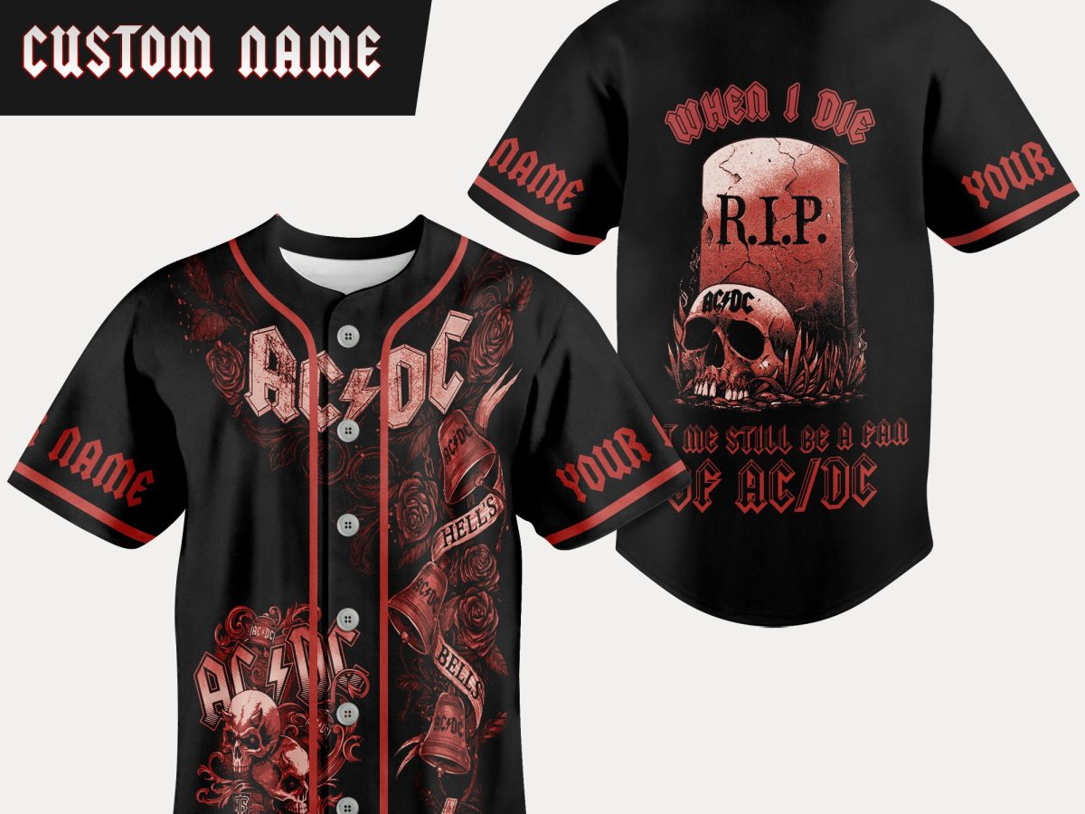 AC DC Rock Skull - Personalized Skull Baseball Jersey - The Best Shirts For  Dads In 2023 - Cool T-shirts