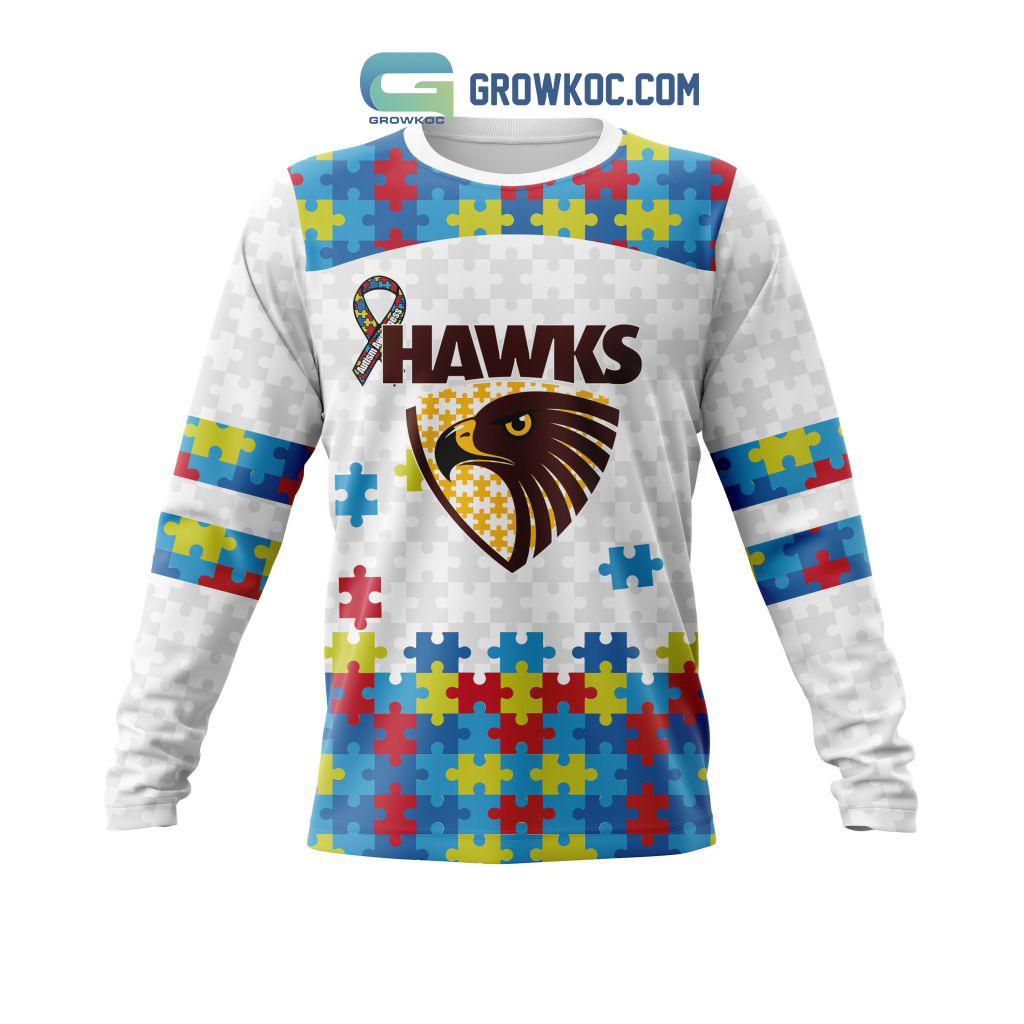 AFL Hawthorn Football Club Autism Awareness Personalized Hoodie T Shirt