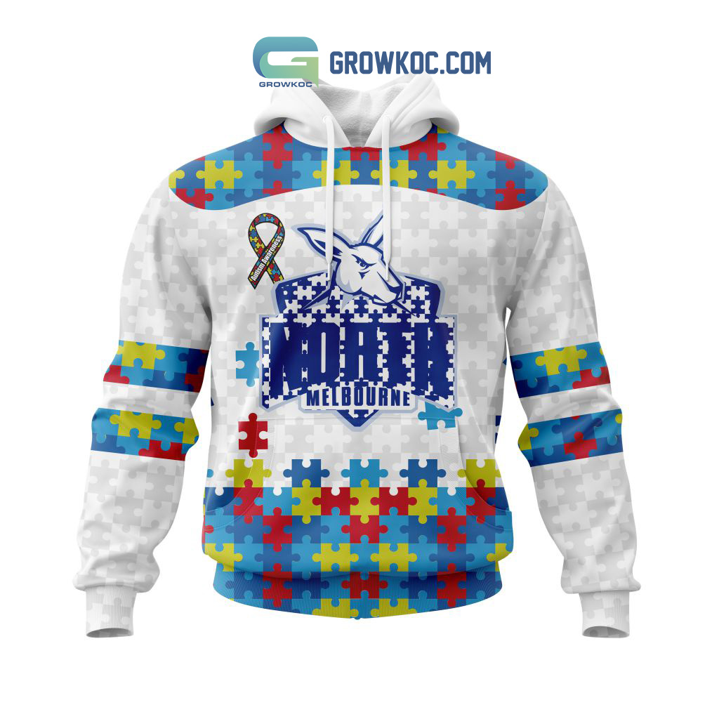 AFL North Melbourne Football Club Autism Awareness Personalized Hoodie T Shirt