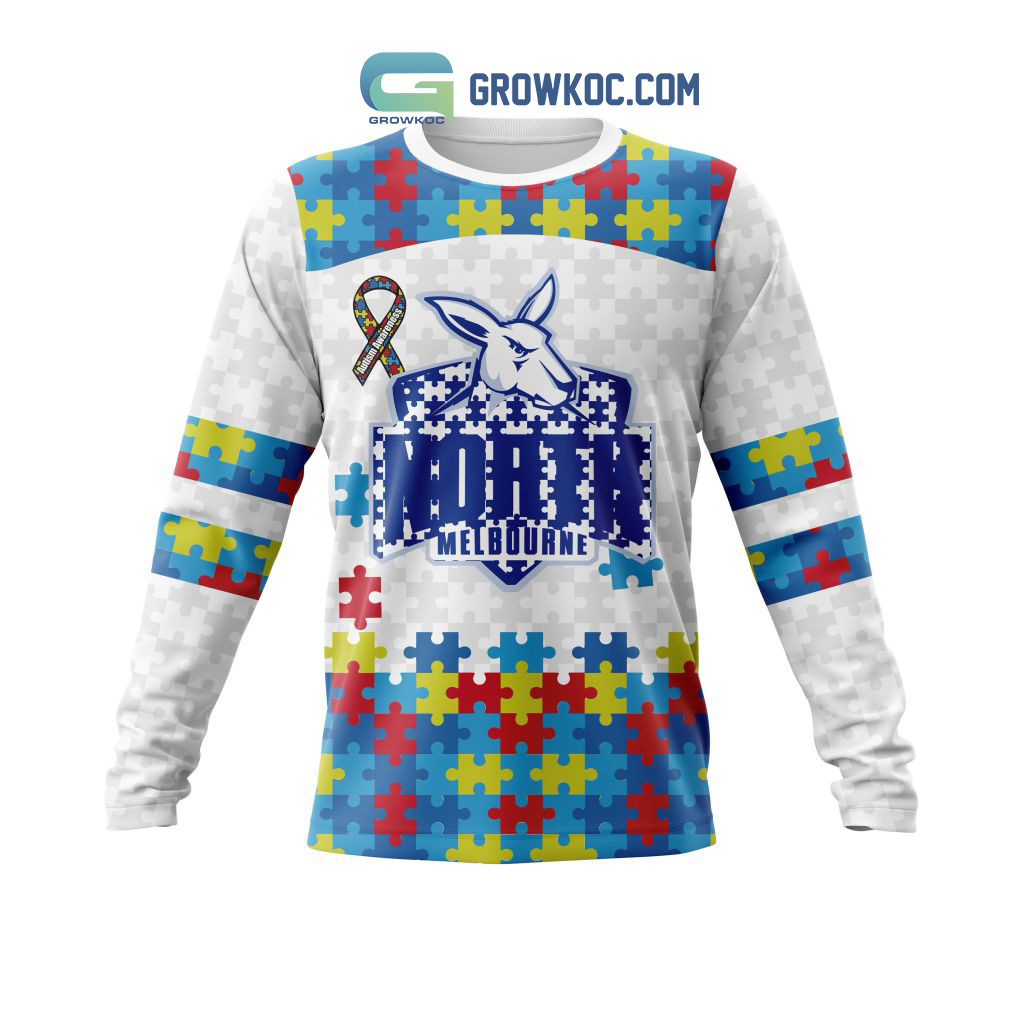 AFL North Melbourne Football Club Autism Awareness Personalized Hoodie T Shirt