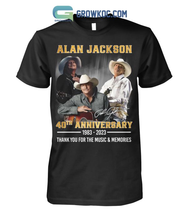 Alan Jackson 40th Anniversary 1983 2023 Memories T Shirt