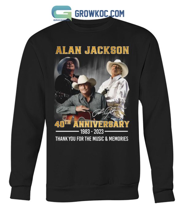 Alan Jackson 40th Anniversary 1983 2023 Memories T Shirt