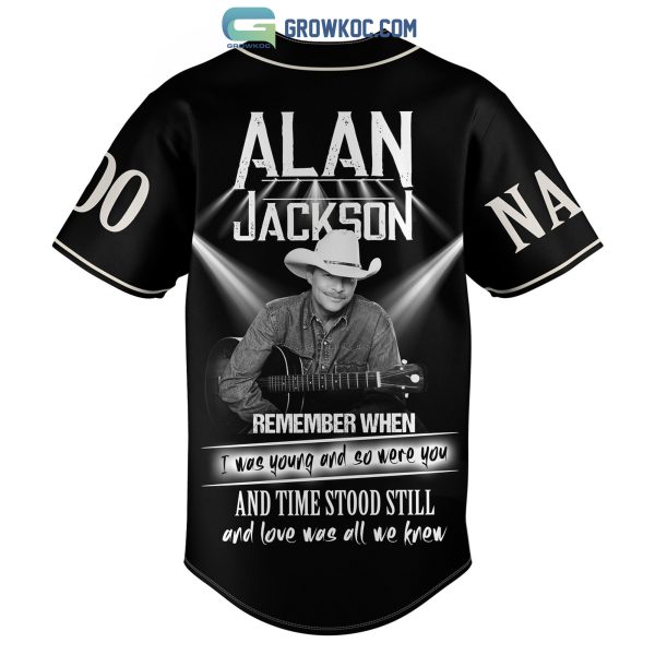 Alan Jackson Remember When Country Music Personalized Baseball Jersey