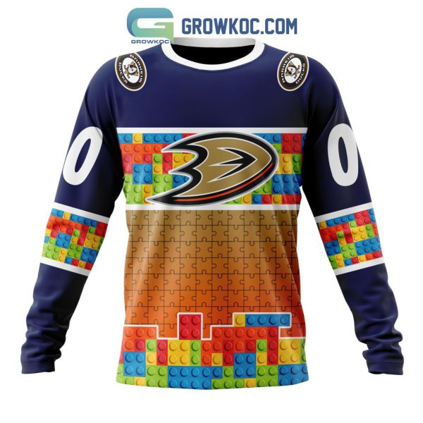 Anaheim Ducks NHL Special Autism Awareness Design Hoodie T Shirt