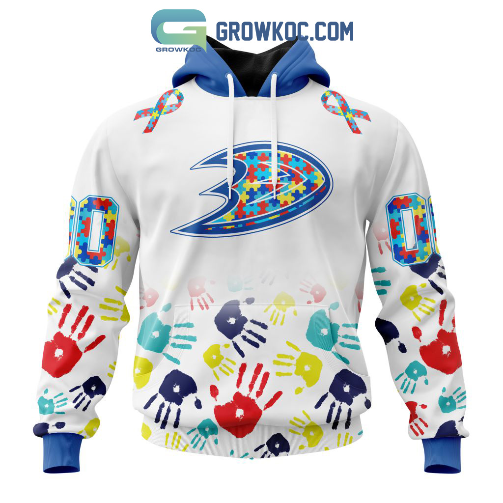 NHL Anaheim Ducks Autism Awareness Personalized Hoodie T Shirt - Growkoc