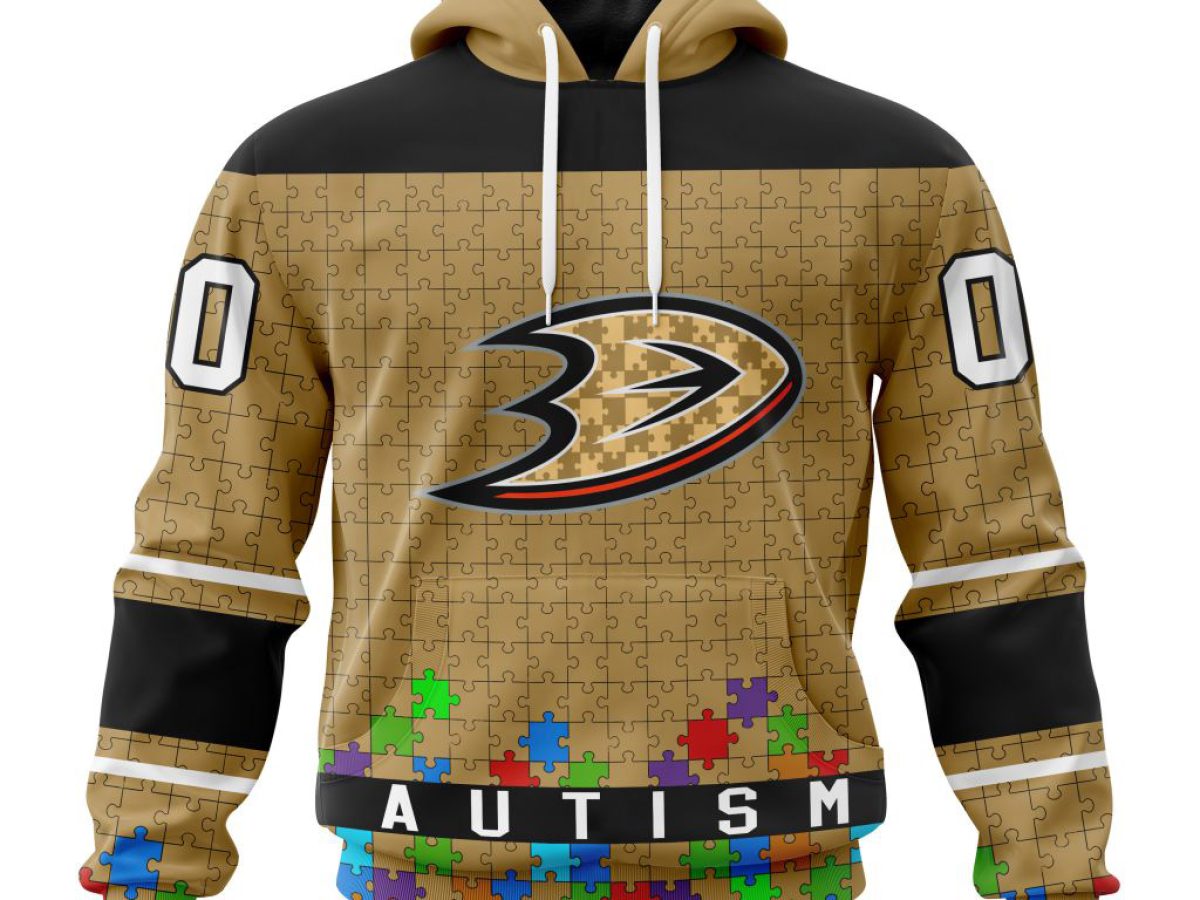Anaheim Ducks NHL Special Unisex Kits Hockey Fights Against Autism