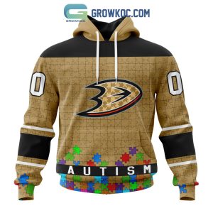 Anaheim Ducks NHL Autism Awarness Custom Hoodie T Shirt