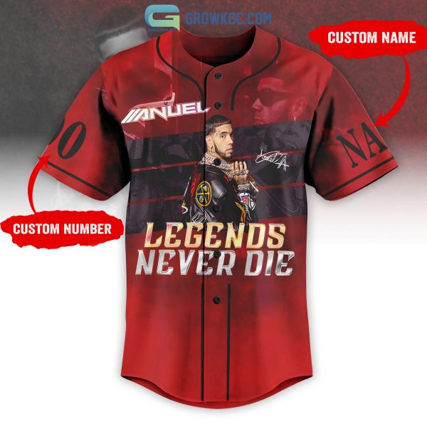 Anuel AA Legends Never Die Personalized Baseball Jersey