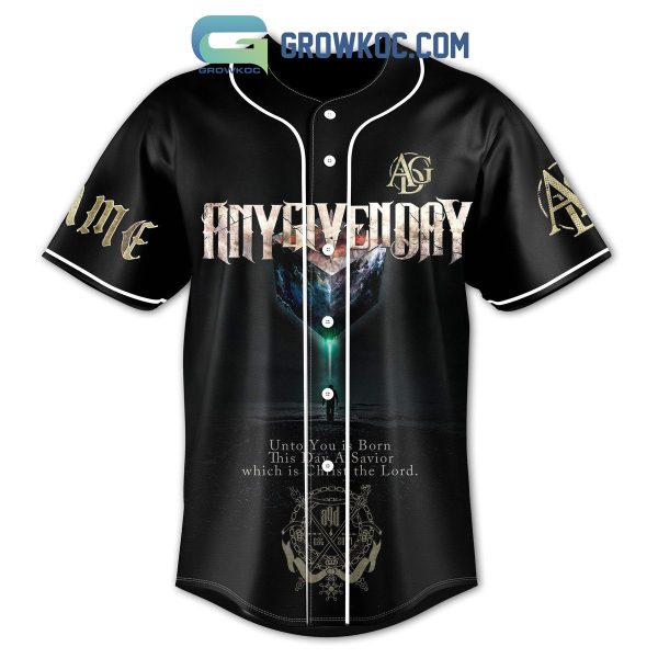 Any Given Day Unto You Is Born This Day A Savior Which Is Christ The Lord Personalized Baseball Jersey