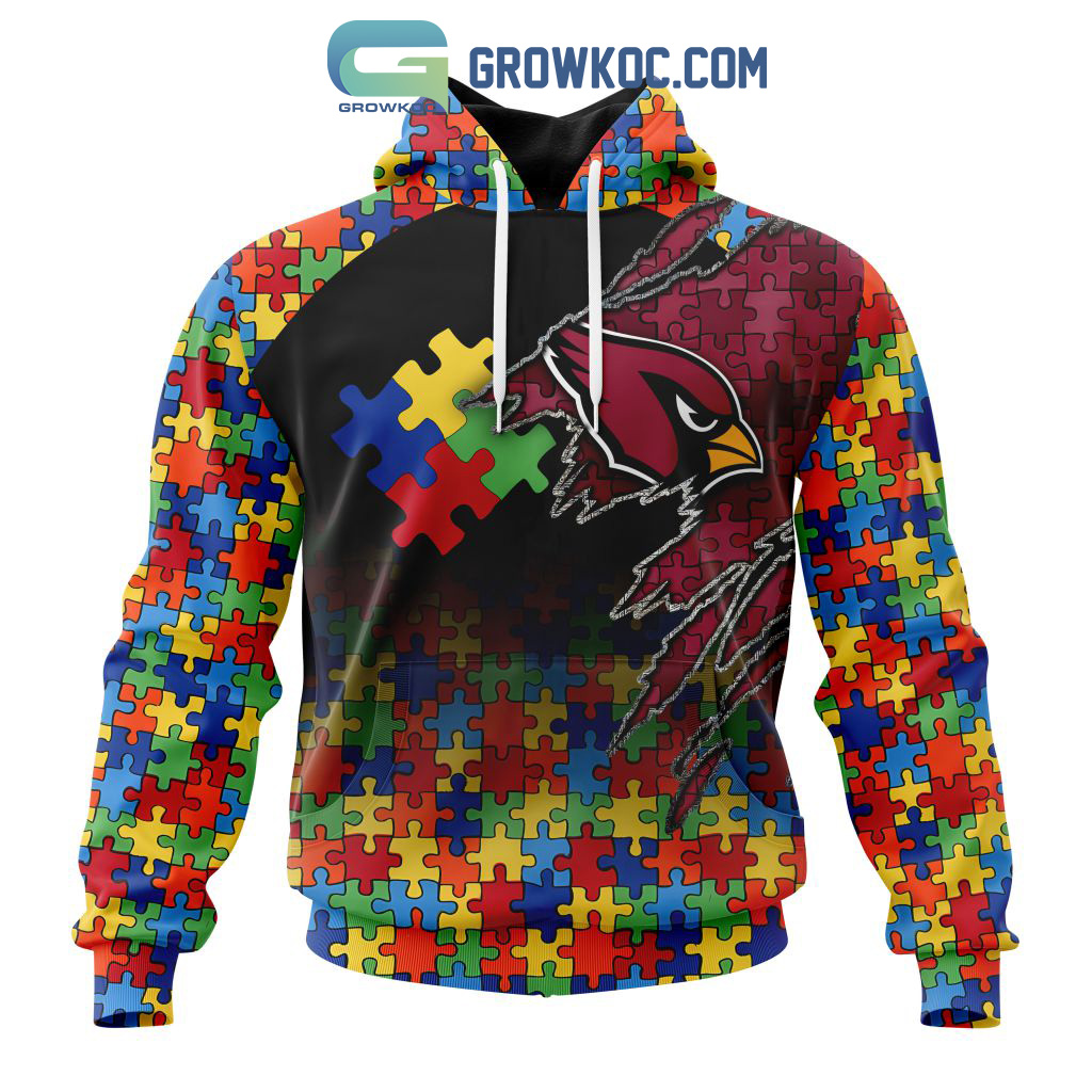 Arizona Cardinals NFL Special Autism Awareness Design Hoodie T Shirt -  Growkoc