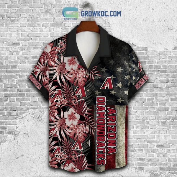 Arizona Diamondbacks MLB American Flower Hawaiian Shirt