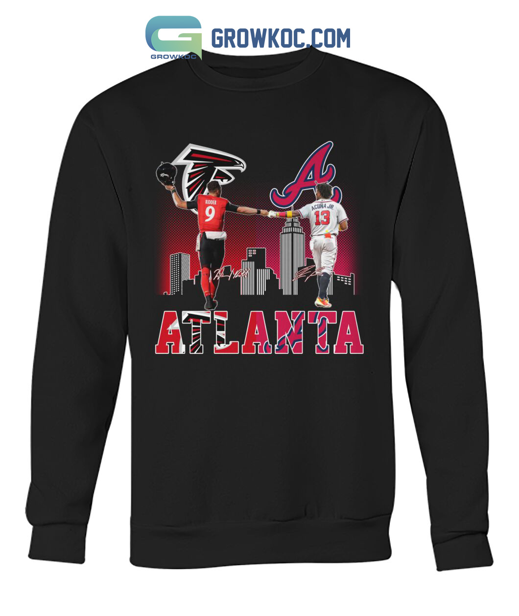 Atlanta Falcons Ridder And Braves Acuna Jr City Champions T Shirt - Growkoc