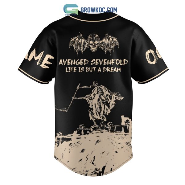 Avenged Sevenfold Life Is But A Dream Personalized Black Design Baseball Jersey