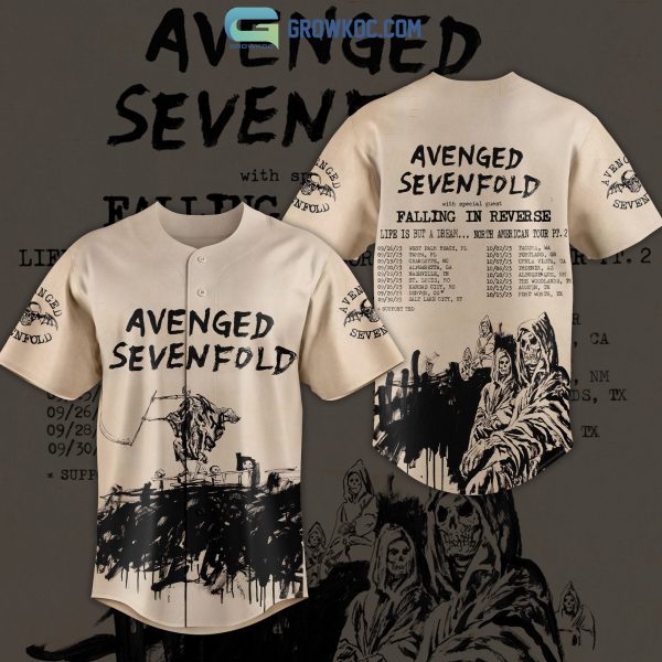 Avenged Sevenfold North American Tour Baseball Jersey