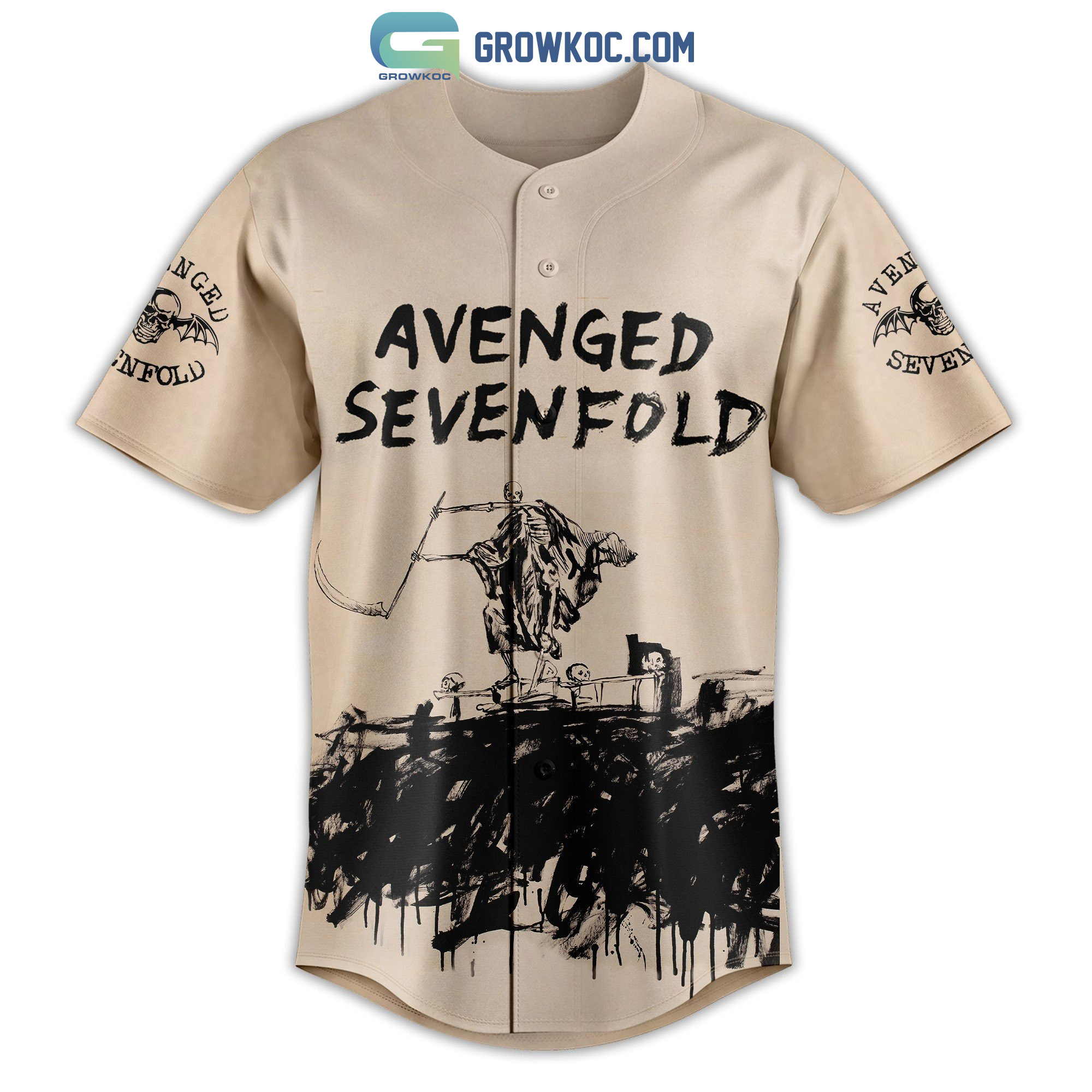 Avenged Sevenfold North American Tour Baseball Jersey - Growkoc
