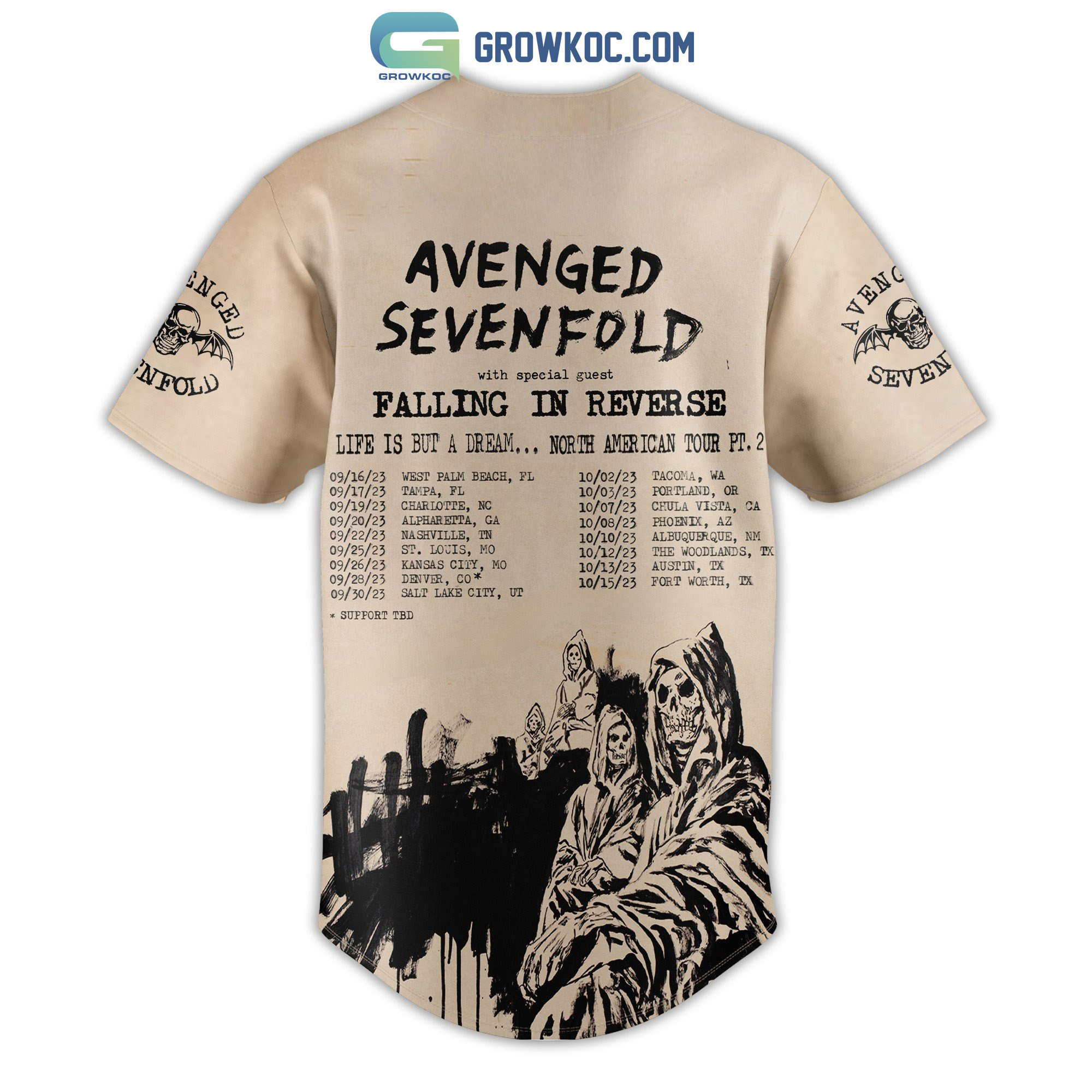 Avenged Sevenfold Life Is But A Dream North American Tour 2023 Shirt S-5Xl