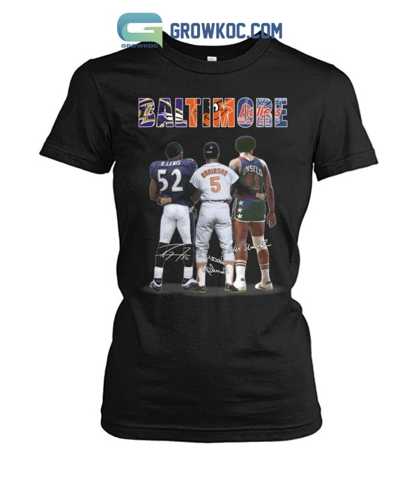 Baltimore Ravens Lewis Orioles Robinson Bullets Unselo T Shirt