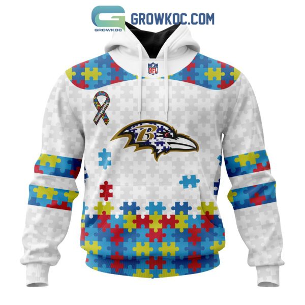 Baltimore Ravens NFL Autism Awareness Personalized Hoodie T Shirt