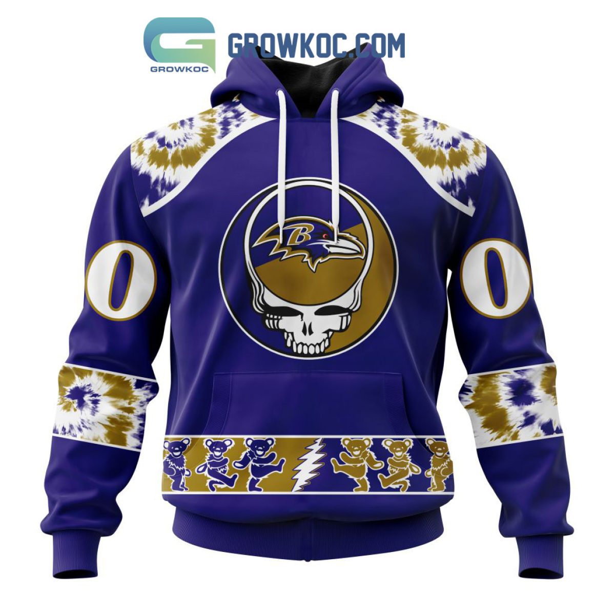 Baltimore Ravens NFL Special Grateful Dead Personalized Hoodie T