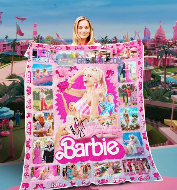 Barbie 2023 American Comedy Film Fleece Blanket Quilt