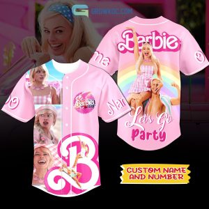 Barbie Let's Go Party Personalized Baseball Jersey