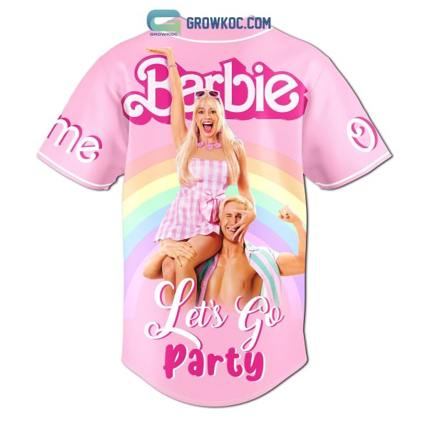 Barbie Let’s Go Party Personalized Baseball Jersey