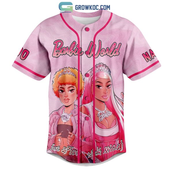 Barbie World Nicki Minaj Ice Spice Personalized Baseball Jersey