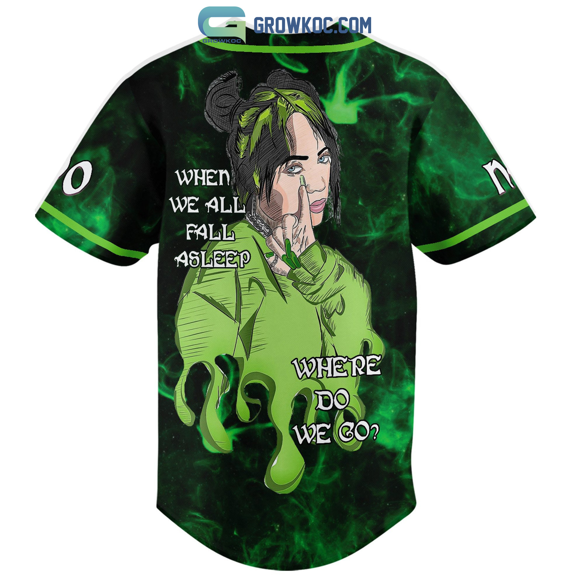Billie Eilish When We All Fall Asleep Where Do We Go Personalized Baseball Jersey