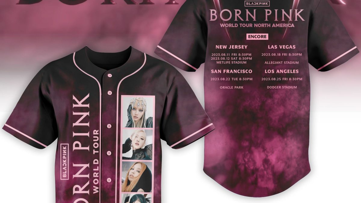 Black Pink Born Pink World Tour North America Baseball Jersey - Growkoc