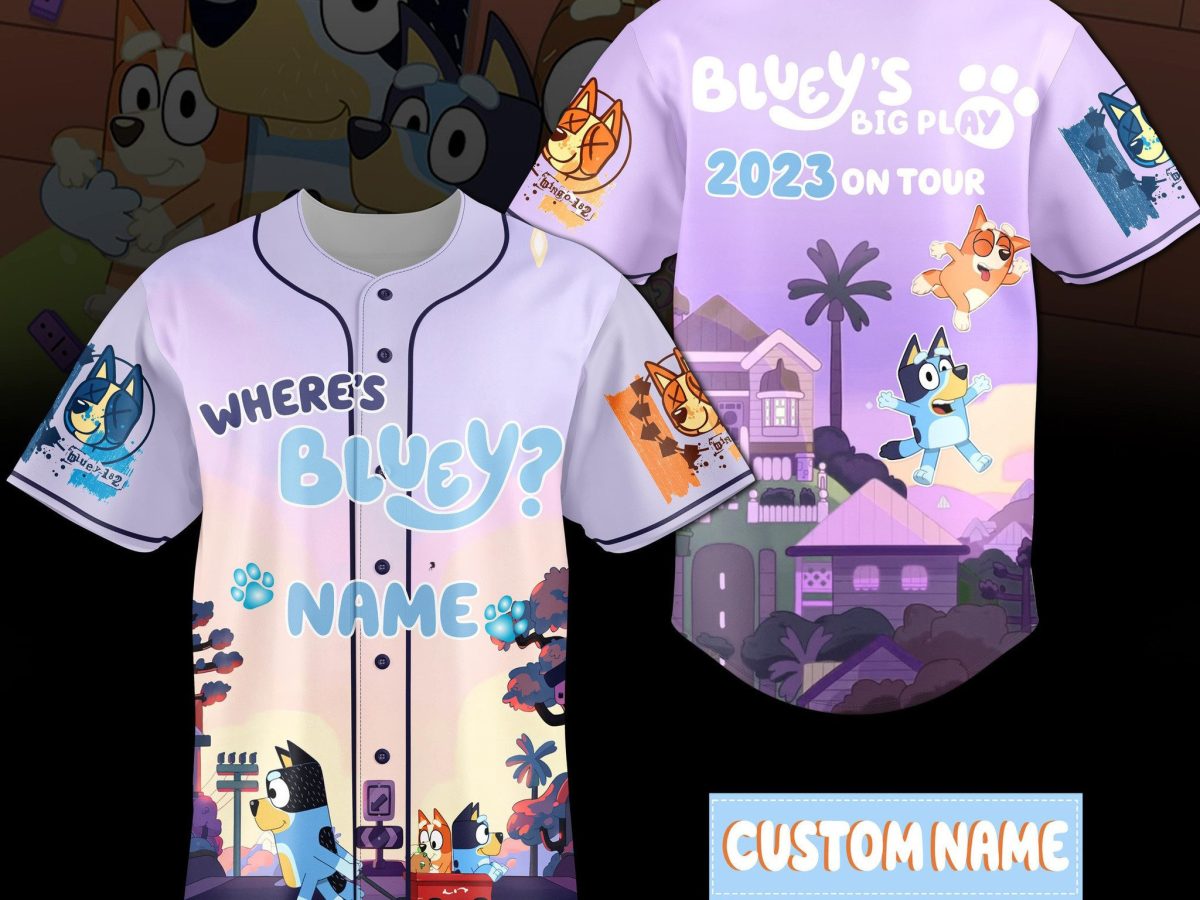 Bluey Cartoon Family Personalized Baseball Jersey - Growkoc