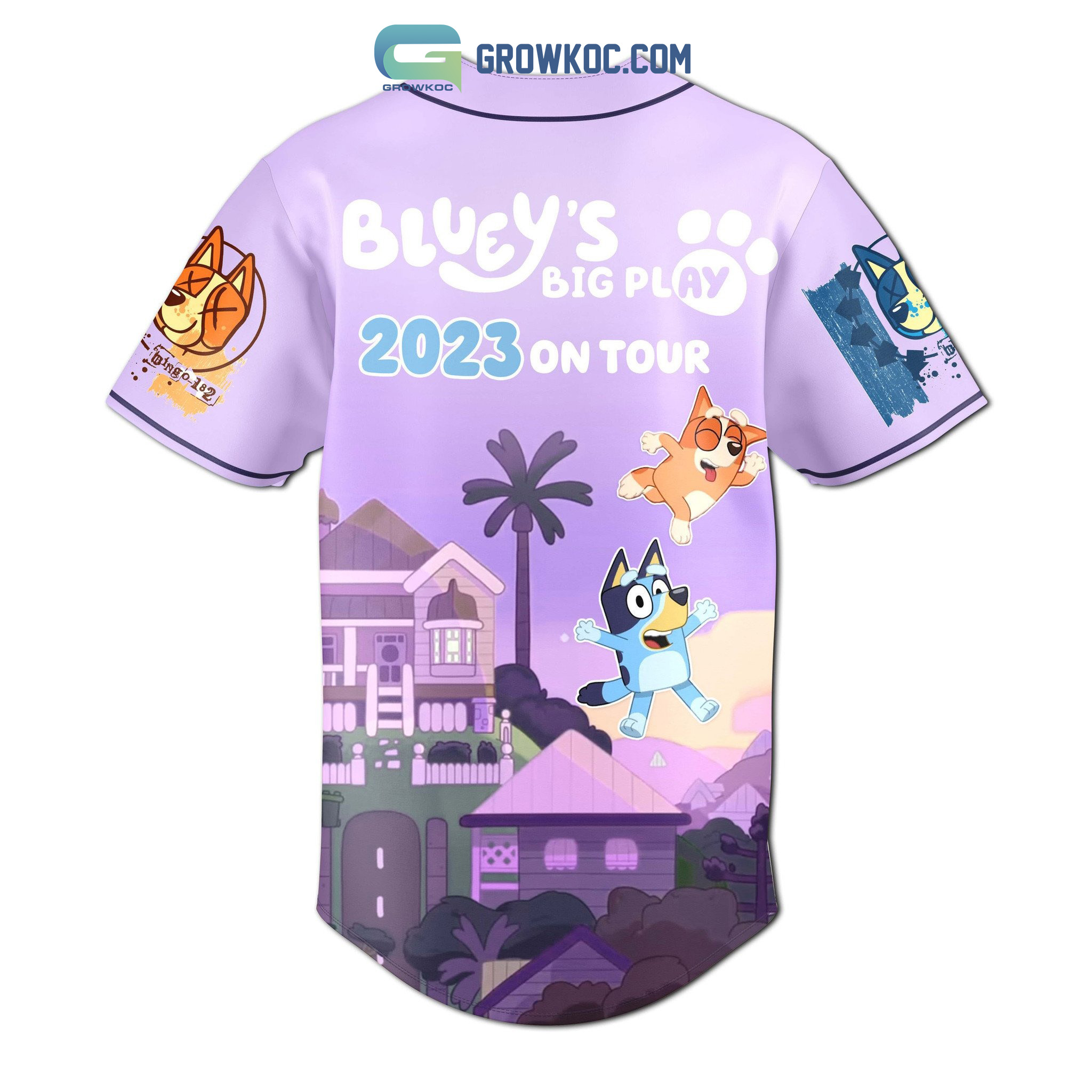 Bluey's Big Play 2023 On Tour Custom Name Baseball Jersey