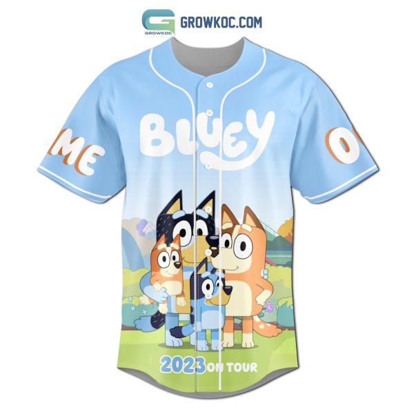 Bluey’s Big Play 2023 On Tour Personalized Baseball Jersey