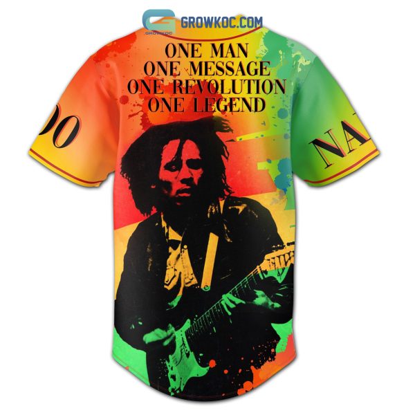 Bob Marley One Man One Message One Revolution One Legend Personalized Baseball Jersey