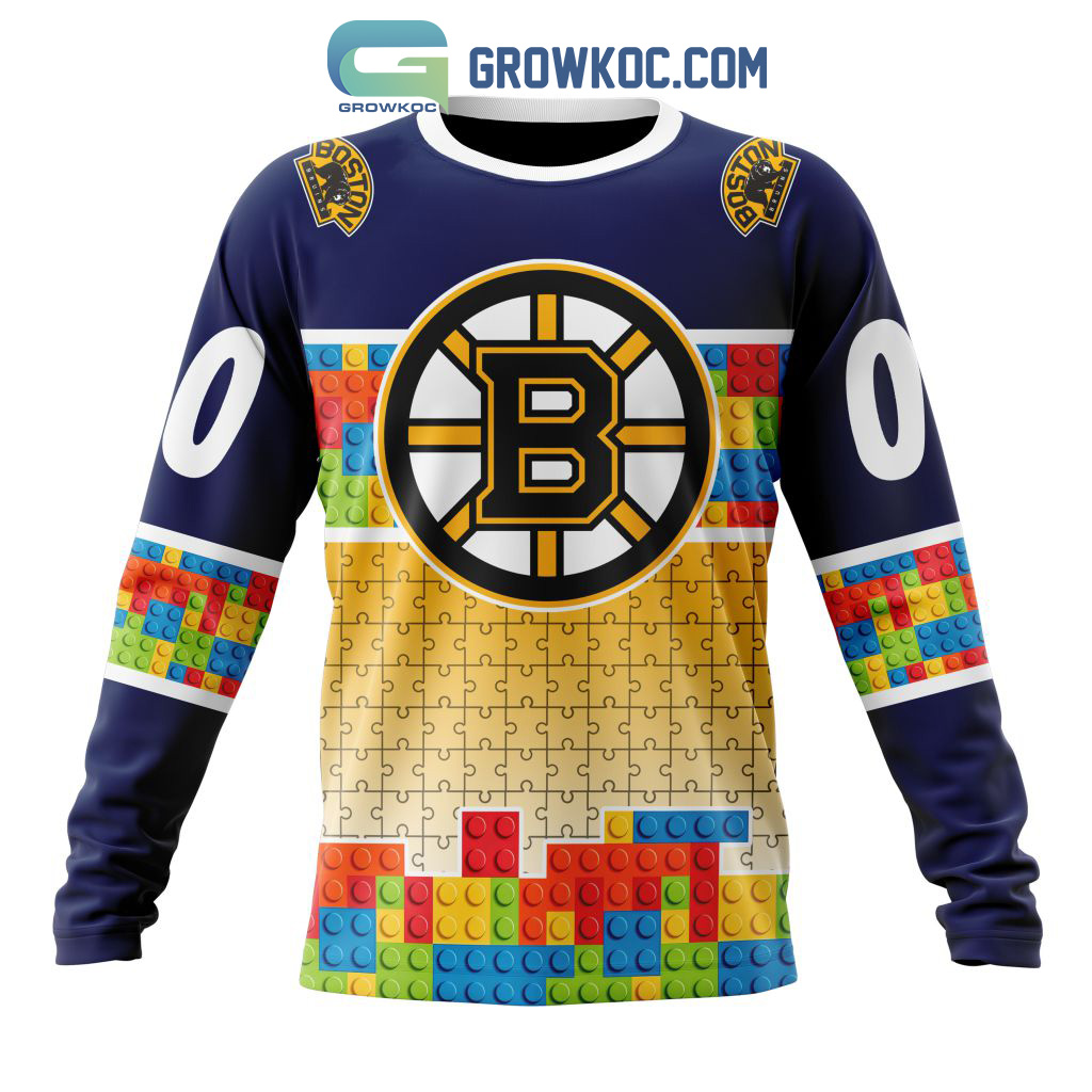 Boston Bruins NHL Special Autism Awareness Design Hoodie T Shirt - Growkoc