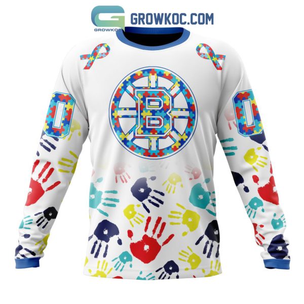 Boston Bruins NHL Special Autism Awareness Hands Hoodie T Shirt