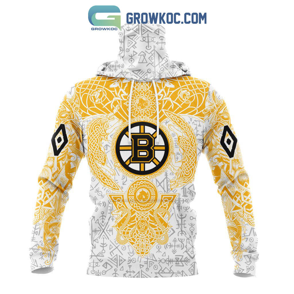 Custom NHL Boston Bruins Norse Viking Symbols Shirt Hoodie 3D