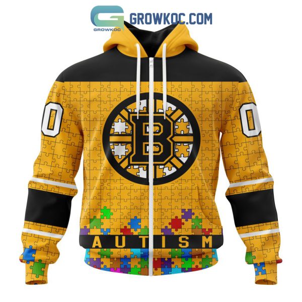 Boston Bruins Specialized Unisex Kits Hockey Fights Against Autism