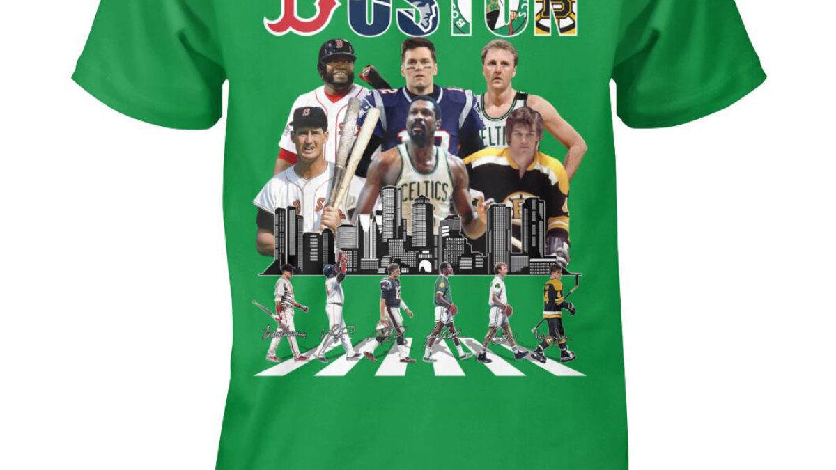 Boston Celtics Bruins Red Sox And New England Patriots Abbey Road T Shirt -  Growkoc
