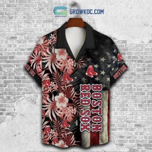 Boston Red Sox MLB American Flower Hawaiian Shirt