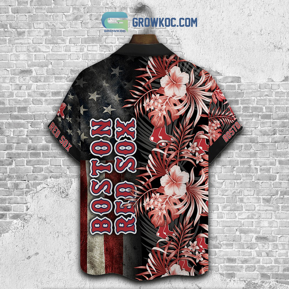 Boston Red Sox MLB American Flower Hawaiian Shirt - Growkoc