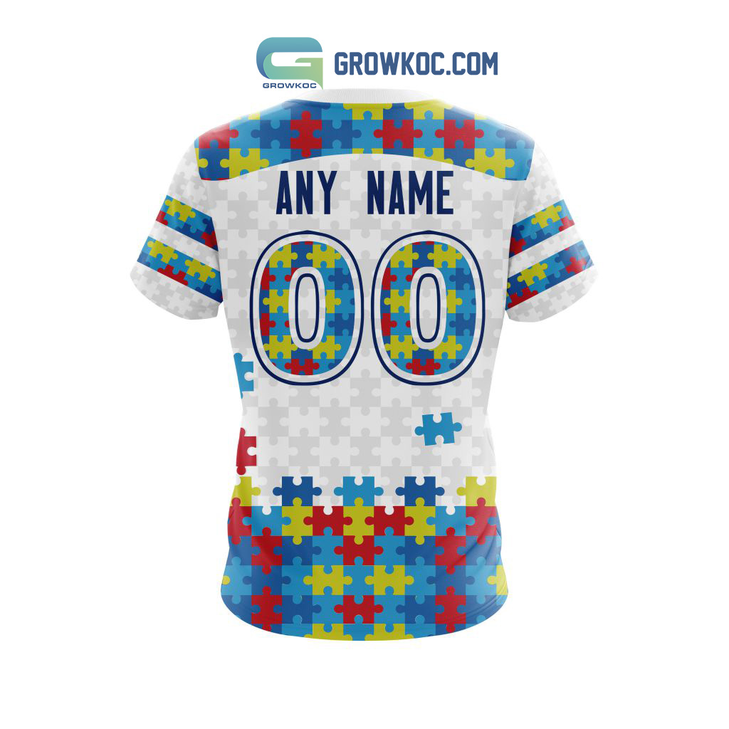 Brisbane Broncos NRL Autism Awareness Concept Kits Hoodie T Shirt