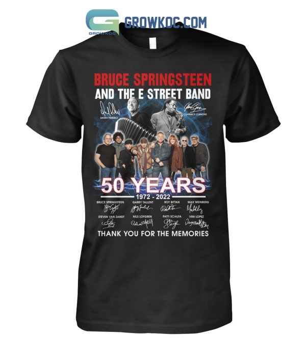 Bruce Springsteen And The E Street Band 50 Years 1972 2022 Memories T Shirt