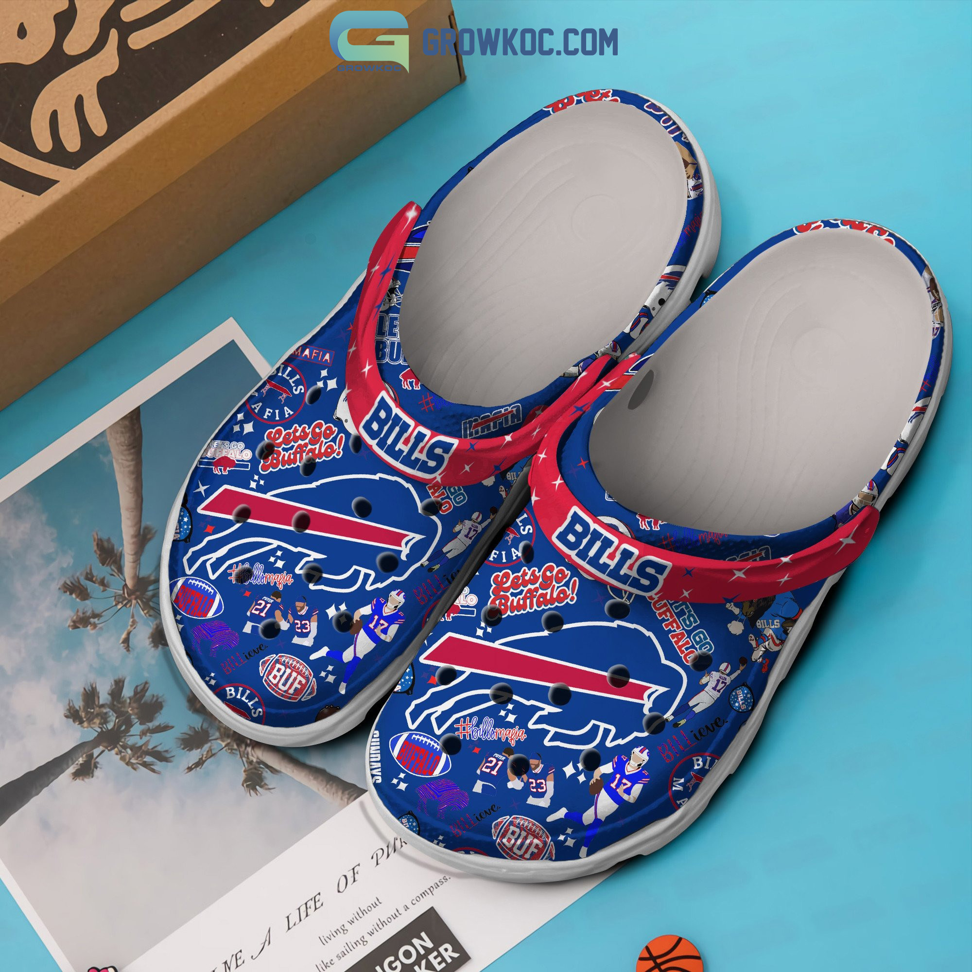 LETS GO‼️BUFFALO BILLS CUSTOMIZED CROCS‼️‼️